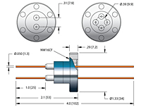 2 Pin 6 Kilovolt (kV) Direct Current (DC) Voltage ConFlat Flange Installation 304 Stainless Steel Conductor Power Feedthroughs (9871-02-CF) - 2