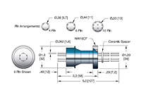 4 Pins and -269 to 450 Degree Celsius (ºC) Temperature Range Pin Header Feedthrough (10234-02-CF) - 2