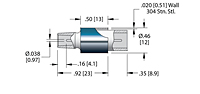 15 Kilovolt (kV) Direct Current (DC) Voltage Rating, 7.5 Ampere (A) Conductor Current Rating, and 1 to 4 Pin Mini High Voltage (HV) Feedthroughs - 2