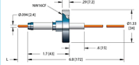 1 Pin and ConFlat Flange Installation and 304 Stainless Steel Pin Material Power Plug Feedthrough (19543-07-CF) - 2