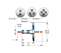 10 Direct Current (DC) Voltage Rating, 30 Ampere (A) Conductor Current Rating, and 2 Pin Power Plug Feedthrough (21158-02-KF) - 2