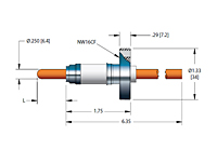 1 Pin and ConFlat Flange Installation and NW16CF Installation Size Power Plug Feedthrough (21309-02-CF) - 2