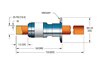 Copper Tube International Organization for Standardization (ISO) Flange Installation High Power/Liquid Cooled Feedthrough with 0.75 Inch Conductor Diameter