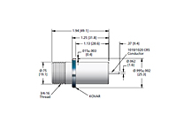 40 Kilovolt (kV) Direct Current (DC) Voltage Rating Weld Installation Fluted High Voltage Feedthrough - 2