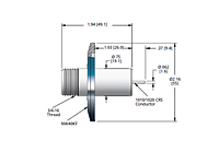 40 Kilovolt (kV) Direct Current (DC) Voltage Rating International Organization for Standardization (ISO) Flange Installation Fluted High Voltage Feedthrough - 2