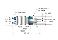 2 Pin Weld Installation Fluted High Voltage Feedthrough - 2