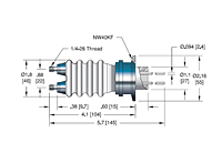 2 Pin International Organization for Standardization (ISO) Flange Installation Fluted High Voltage Feedthrough - 2