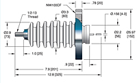 70 Kilovolt (kV) Direct Current (DC) Voltage Rating ConFlat Flange Installation High Voltage Feedthrough - 2