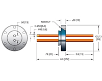 Dual Conductor ConFlat Flange Installation Liquid Cooled Radio Frequency (RF) Power Feedthrough (16991-01-CF) - 2