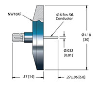 1 Pin Subminiature-B (SMB) Coaxial Electrical Connector (NW16KF) - 2