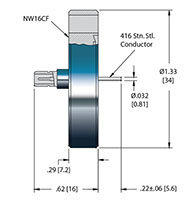 1 Pin Subminiature-B (SMB) Coaxial Electrical Connector (NW16CF) - 2