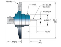 International Organization for Standardization (ISO) Flange Installation Miniature High Voltage (MHV) Coaxial Electrical Connector (17177-03-KF) - 2