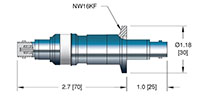 International Organization for Standardization (ISO) Flange Installation Miniature High Voltage (MHV) Coaxial Electrical Connector (17191-03-KF) - 2