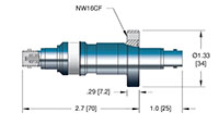 ConFlat Flange Installation Miniature High Voltage (MHV) Coaxial Electrical Connector (17192-03-CF) - 2