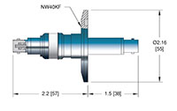 International Organization for Standardization (ISO) Flange Installation Miniature High Voltage (MHV) Coaxial Electrical Connector 917191-07-KF)