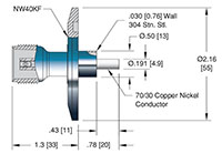 International Organization for Standardization (ISO) Flange Installation Medium-Sized HN Coaxial Electrical Connector (18072-01-KF) - 2