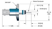 1 Nickel Pin Miniature Safe High Voltage (SHV) Coaxial Electrical Connector (17205-01-KF) - 2