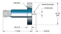 1 Nickel Pin Miniature Safe High Voltage (SHV) Coaxial Electrical Connector (9485-02-CF) - 2