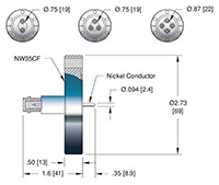 1, 2, 3 and 4 Nickel Pin Miniature Safe High Voltage (SHV) Coaxial Electrical Connector (0268-02-CF) - 2