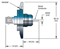 Nickel Pin Miniature Safe High Voltage (SHV) Coaxial Electrical Connector (21303-01-KF) - 2