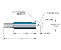 1 Pin and Weld Installation Recessed Miniature Safe High Voltage (SHV) Coaxial Electrical Connector (17217-01-W) - 2