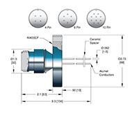 4 Pin and ConFlat Flange Installation Single Ended Circular Type MIL-C-5015 Electrical Connector (10184-07-CF) - 2