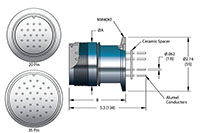 20 Pin and International Standard Organization (ISO) Flange Installation Single Ended Circular Type MIL-C-5015 Electrical Connector (13744-02-KF) - 2