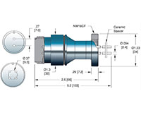 2 Pin and ConFlat Flange Installation Single Ended Circular Type Power MIL-C-5015 Multi-Pin Electrical Connector (18095-02-CF) - 2