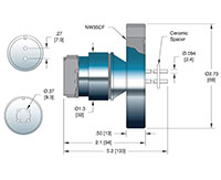 2 Pin and ConFlat Flange Installation Single Ended Circular Type Power MIL-C-5015 Multi-Pin Electrical Connector (18096-02-CF) - 2