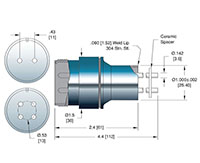 2 Pin and Weld Installation Single Ended Circular Type Power MIL-C-5015 Multi-Pin Electrical Connector (18097-02-W) - 2