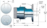 2 Pin and International Standard Organization (ISO) Flange Installation Single Ended Circular Type Power MIL-C-5015 Multi-Pin Electrical Connector (18098-02-KF) - 2