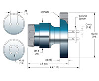 2 Pin and ConFlat Flange Installation Single Ended Circular Type Power MIL-C-5015 Multi-Pin Electrical Connector (18099-02-CF) - 2