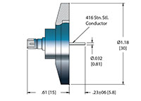 1 Pin Subminiature-B (SMB) Coaxial Electrical Connector (NW16KF/Floating Shield) - 2