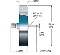 1 Pin Subminiature-B (SMB) Coaxial Electrical Connector (NW16CF/Floating Shield) - 2