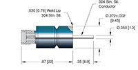 1 Pin Subminiature-A (SMA) Coaxial Electrical Connector - 2