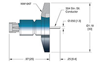 1 Pin Subminiature-A (SMA) Coaxial Electrical Connector (NW16KF)