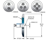 2 to 4 Pins Subminiature-A (SMA) Coaxial Electrical Connector (NW40KF)