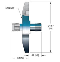 1 Pin Subminiature-A (SMA) Coaxial Electrical Connector (50 Ohm High Frequency/Double Ended/NW25KF)