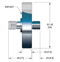 1 Pin Subminiature-A (SMA) Coaxial Electrical Connector (16545-01-CF) - 2