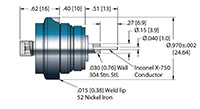 Single Ended Subminiature-A (SMA) Coaxial Electrical Connector (21283-01-W) - 2