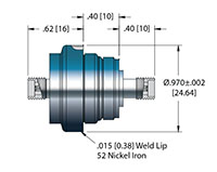 Double Ended Subminiature-A (SMA) Coaxial Electrical Connector (19604-01-W) - 2