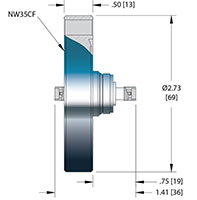 Double Ended Subminiature-A (SMA) Coaxial Electrical Connector (21286-01-CF) - 2