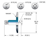 1 Pin Single Ended Grounded Shield Bayonet Neill-Concelman (BNC) Coaxial Electrical Connector (17114-05-KF) - 2