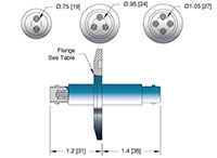 1 Pin Double Ended Grounded Shield Bayonet Neill-Concelman (BNC) Coaxial Electrical Connector (17118-01-KF) - 2