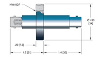 1 Pin Double Ended Grounded Shield Bayonet Neill-Concelman (BNC) Coaxial Electrical Connector (17117-01-CF) - 2