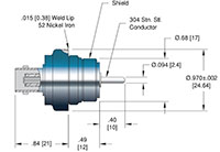 Single Ended Floating Shield Bayonet Neill-Concelman (BNC) Coaxial Electrical Connector (6511-03-W) - 2