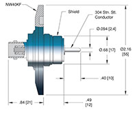 Single Ended Floating Shield Bayonet Neill-Concelman (BNC) Coaxial Electrical Connector (17177-01-KF) - 2