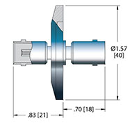 Double Ended 50 Ohm (O) High Frequency Bayonet Neill-Concelman (BNC) Coaxial Electrical Connector (21207-01-KF) - 2