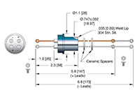 Weld Installation 6 or 2 Pairs Loop Type Thermocouple (8800-02-W) - 2