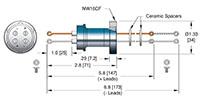 ConFlat Flange Installation 16 or 2 Pairs Loop Type Thermocouple (8820-02-CF) - 2